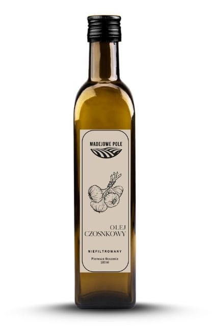 Mała_butelka_100ml_oleju_czosnkowego_Madejowe_Pole_aromatyzowany_polskim_czosnkiem